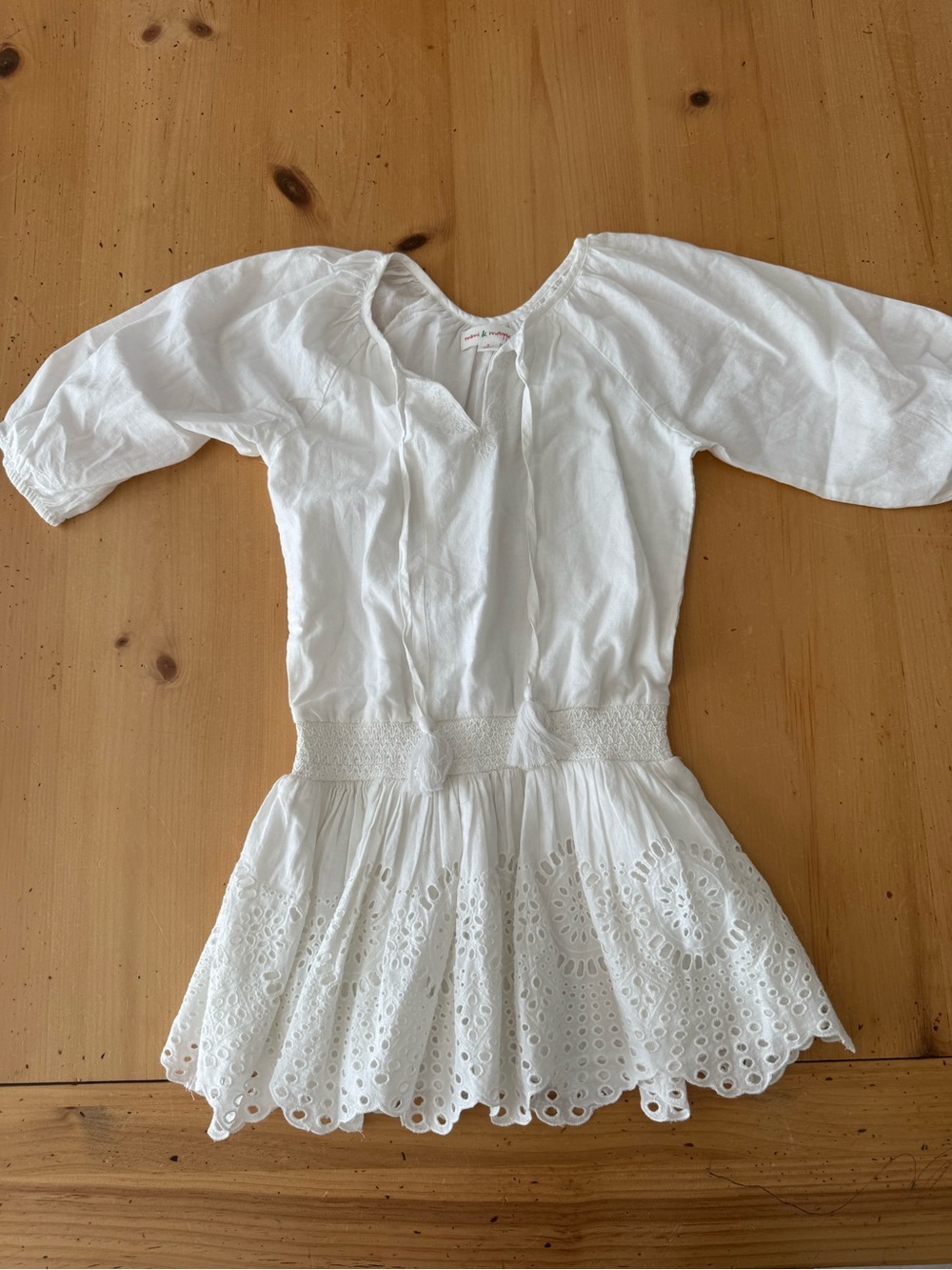 Mimi and Maggie white eyelet dress